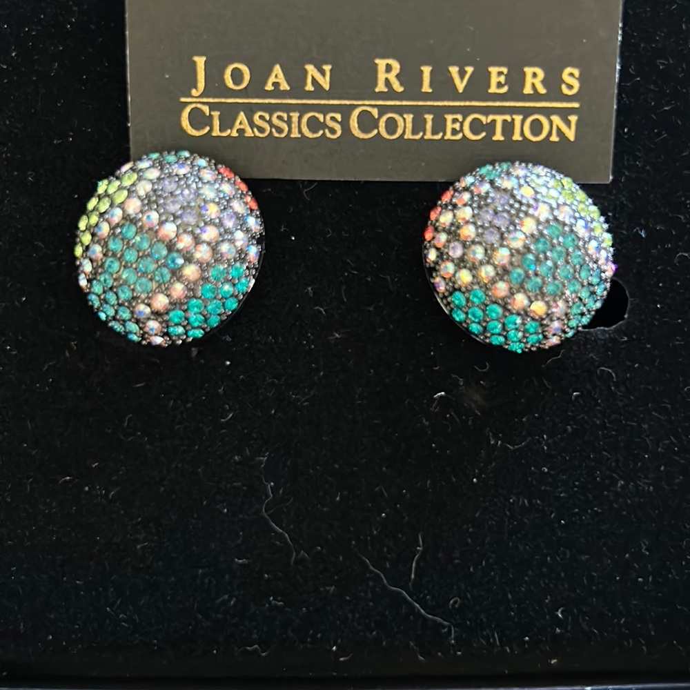 Joan Rivers Classics Collection Rhinestone Clip on Earrings